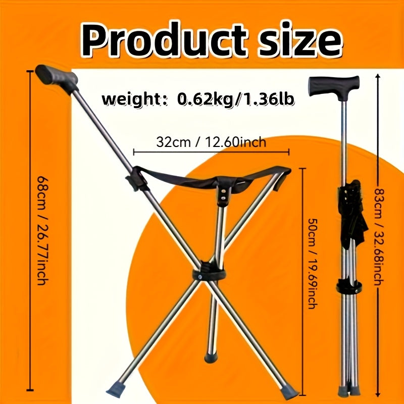 2-in-1 Walking Stick with Seat