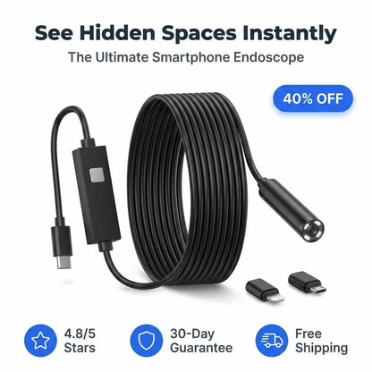 HD Inspection Camera 5m Cable – Endoscope Smartphone