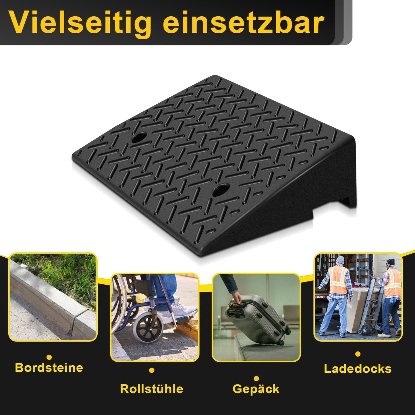 Rubber Kerb Ramps Set of 2 — 3 Tonne Capacity