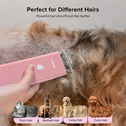 Wireless Pet Hair Clipper for Dogs & Cats