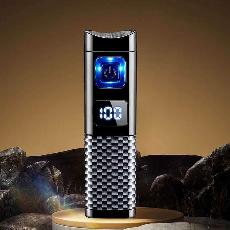 Lighter with LED Display and Triple Jet Flame