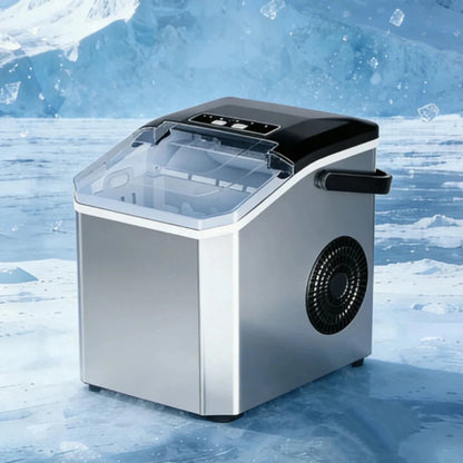 ICEFLOW Compact Ice Maker with Transparent Lid