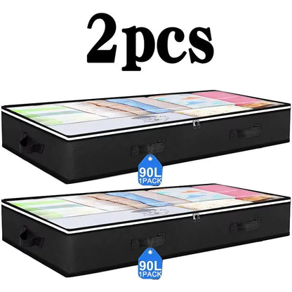Underbed Storage Bags 90L 2-Piece Set