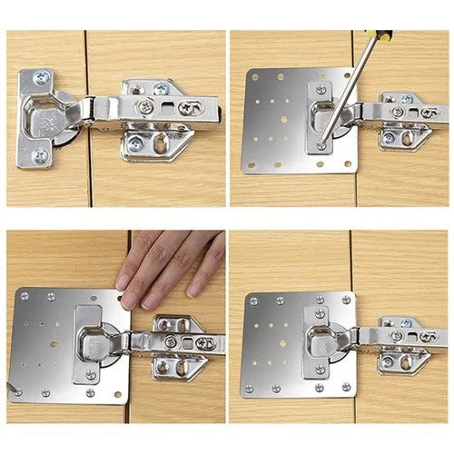 Hinge Plate Repair Set 4-Piece Stainless Steel