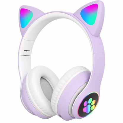 Gaming Headset Cat Ear LED Lighting USB 3.5mm