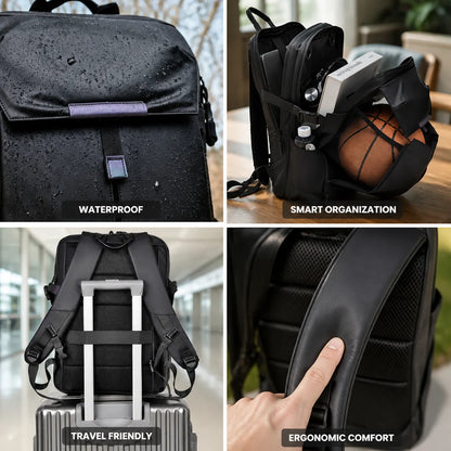 Waterproof Ergonomic Padded Laptop Backpack (Fits 15 Inch/38 cm)