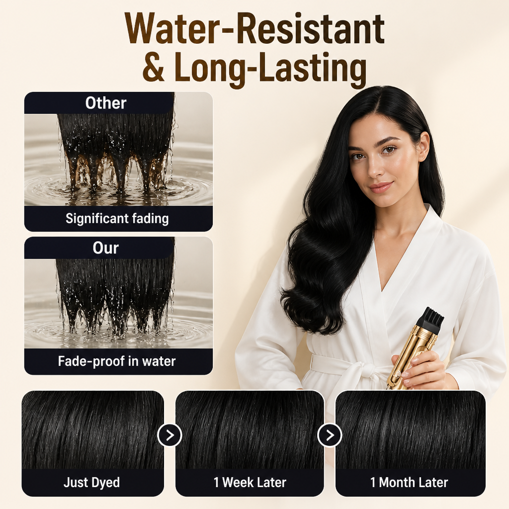 Clay comb for temporary hair color