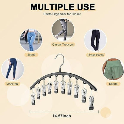 Leggings Organizer Clothes Hanger with Rubber Clips