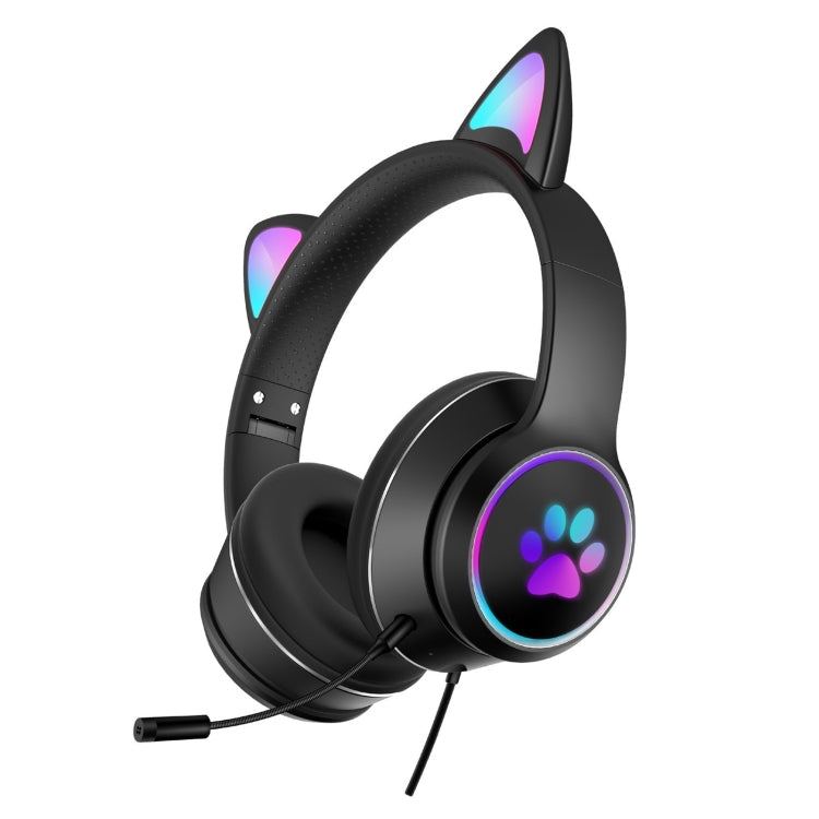 Gaming Headset Cat Ear LED Lighting USB 3.5mm