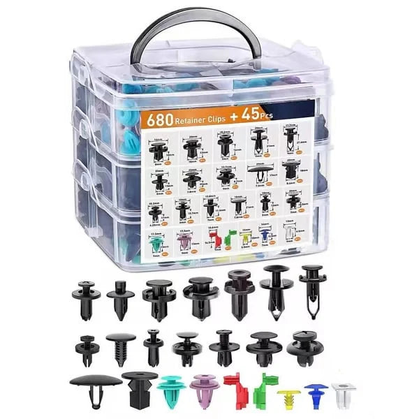 Car Fastening Clips Set 680 Pieces