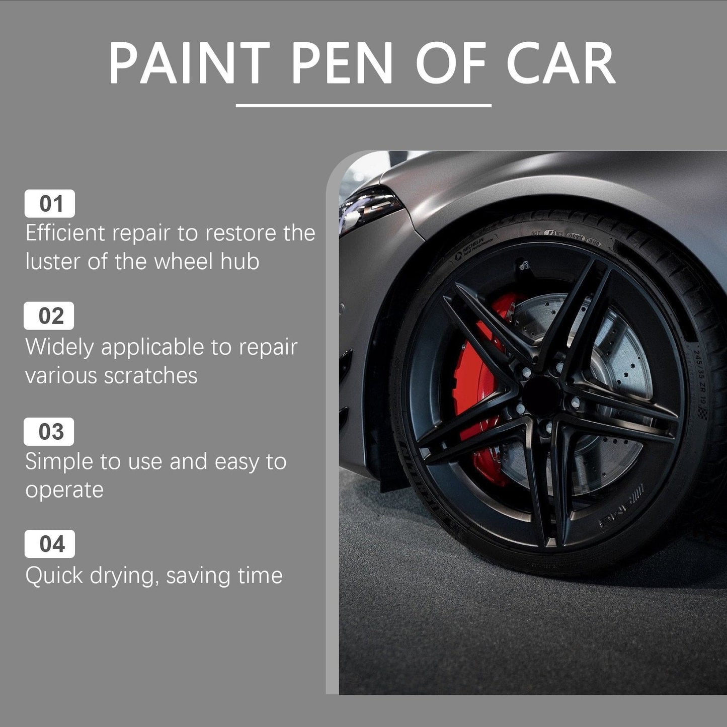 Rim Repair Paint Pen Set Black 30 ml