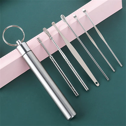 Stainless Steel Ear Cleaning Kit – 6 Pieces