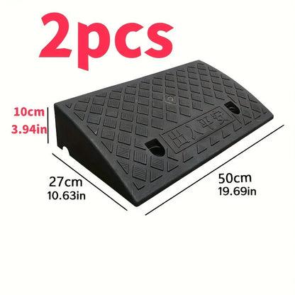 Curb Ramp 2-Piece Set Made of PE, 10 cm Height