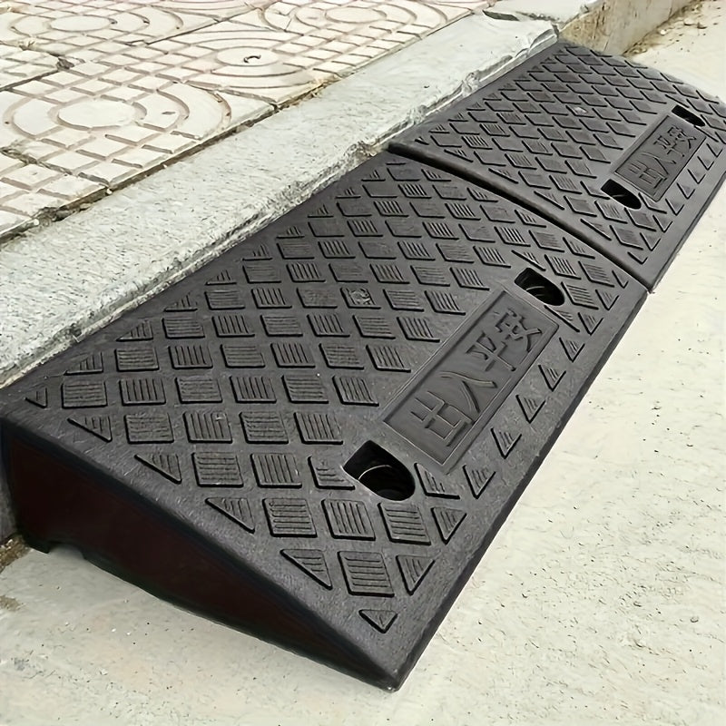 Curb Ramp 2-Piece Set Made of PE, 10 cm Height