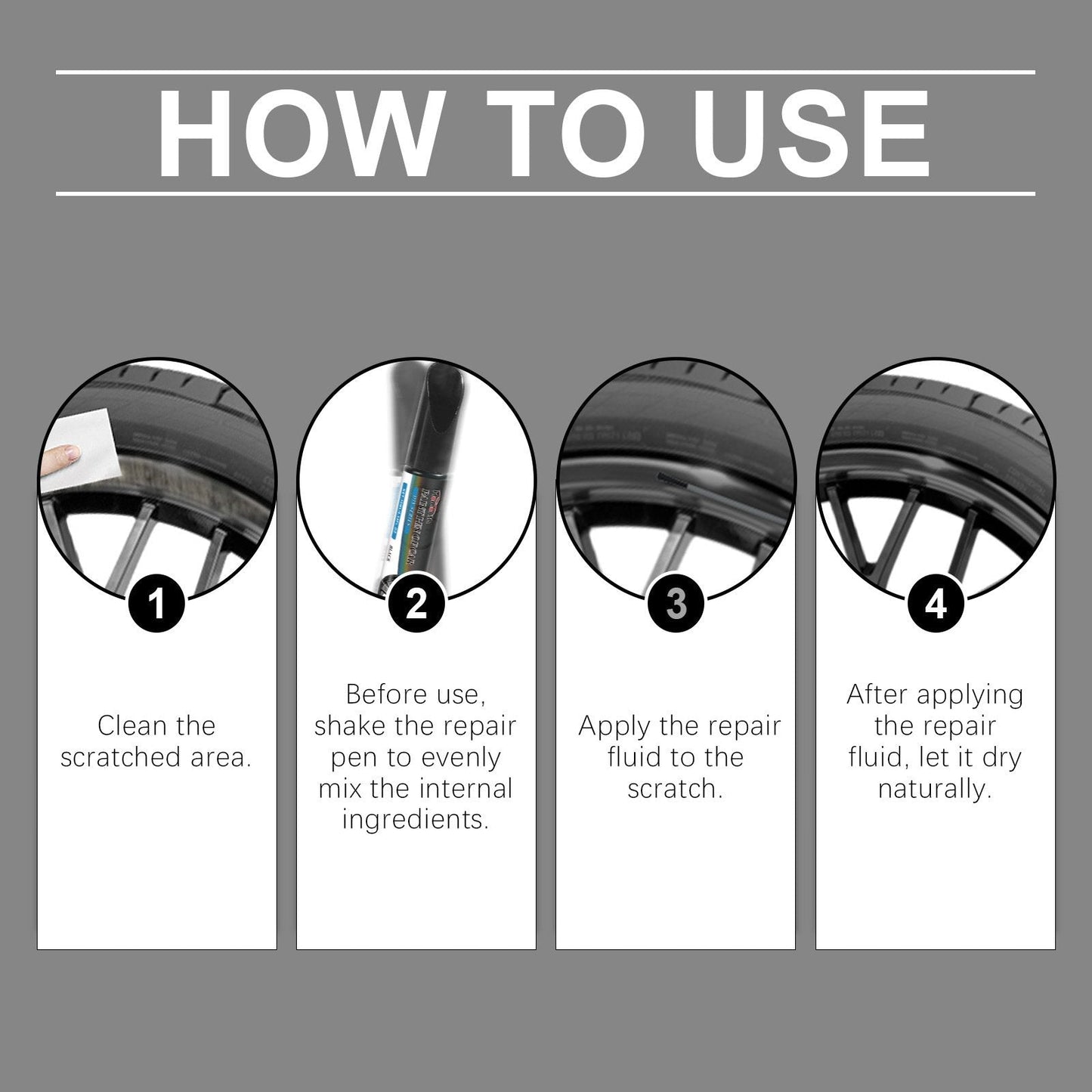 Rim Repair Paint Pen Set Black 30 ml