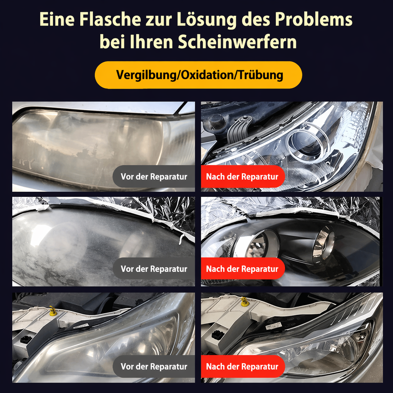 Headlight Restoration Kit for Cars