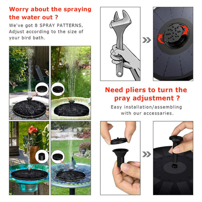 AquaLuxe™ Solar Fountain — Enchant Your Garden with Lively Water Play and Sunny Energy