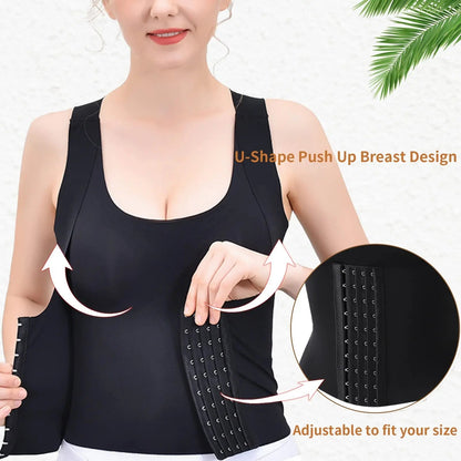WaistSculpt Push-up Bra with Support Design