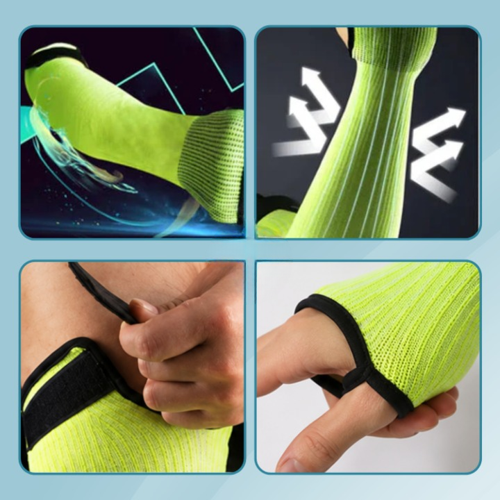 Cut-resistant work sleeves with Velcro closure 40 cm