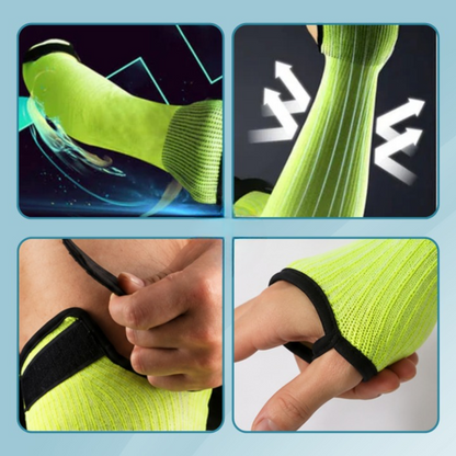 Cut-resistant work sleeves with Velcro closure 40 cm