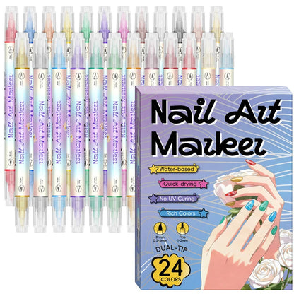 Nail Art Marker Set with Double Tip
