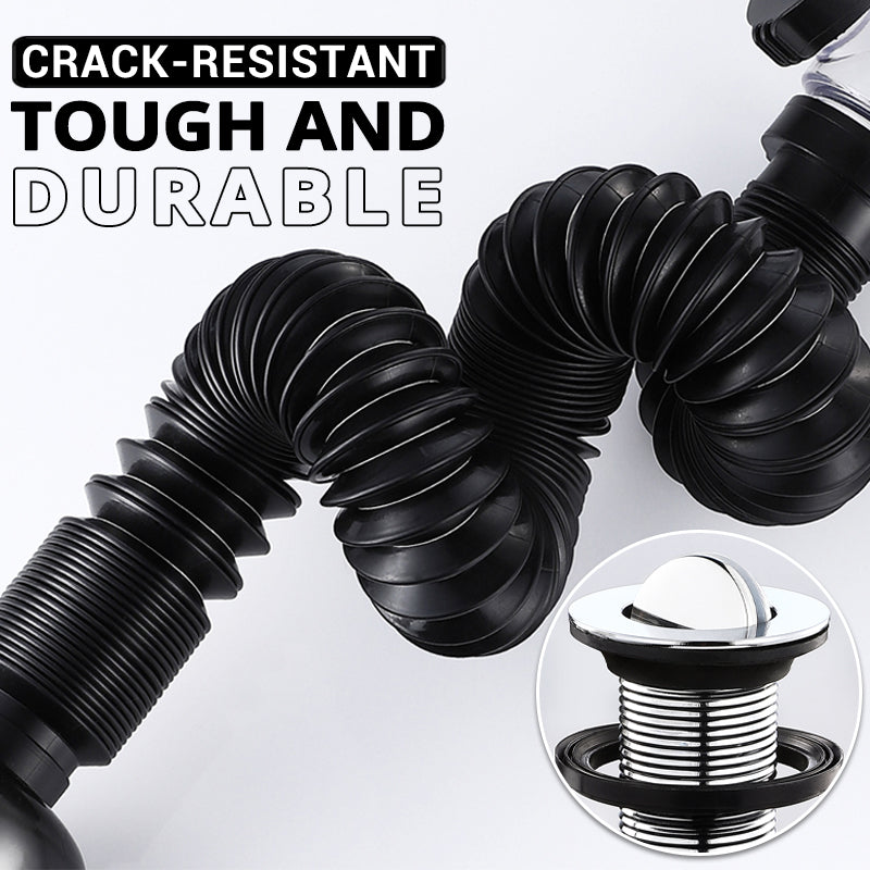 Flexible siphon drain pipe