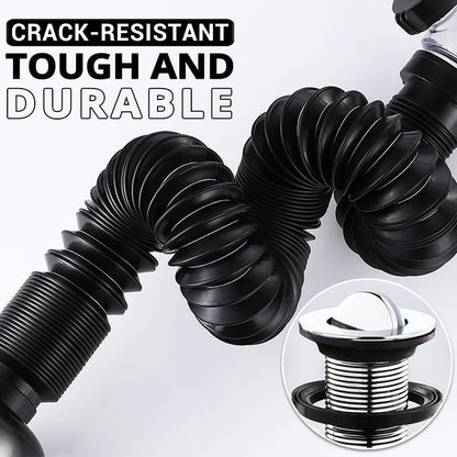 Flexible siphon drain pipe
