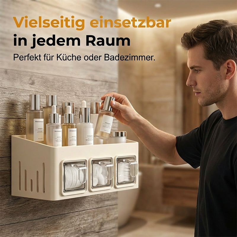 Spice Rack Without Drilling – 3 Transparent Drawers