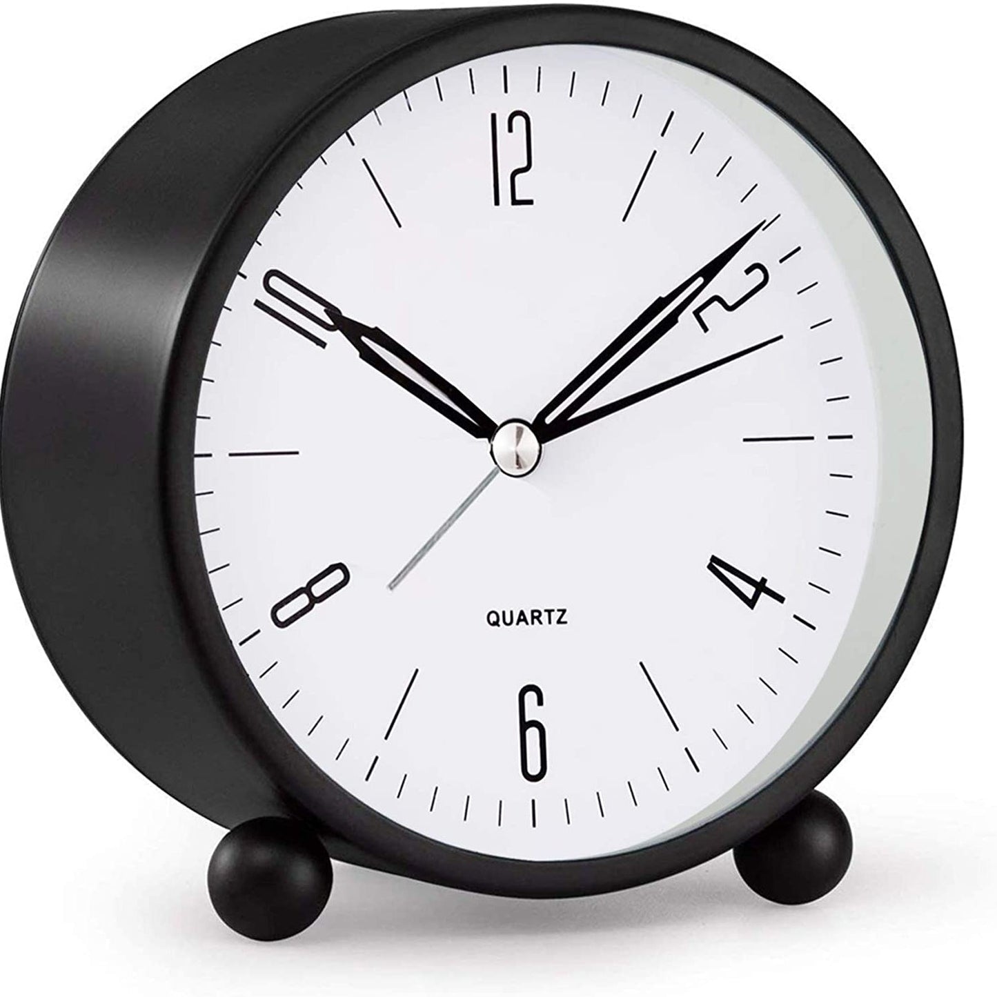 Compact analog watch with silent second hand