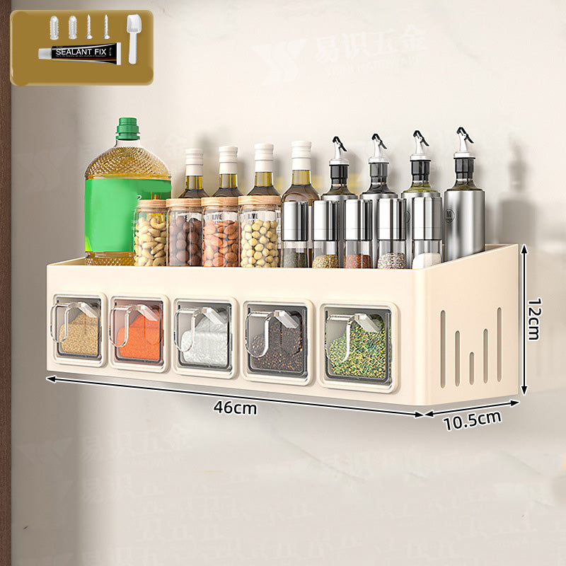 Spice Rack Without Drilling – 3 Transparent Drawers