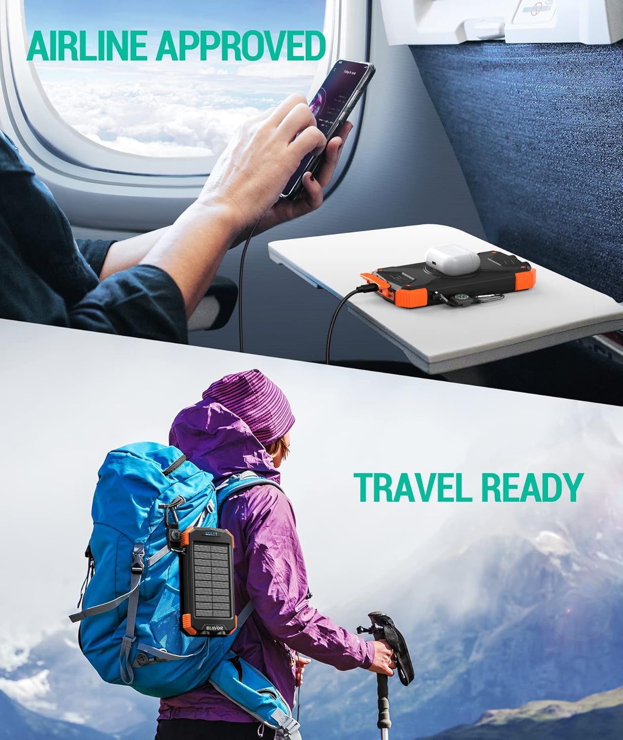 Rivanta Solar Power Bank Emergency Power Bank IPX4