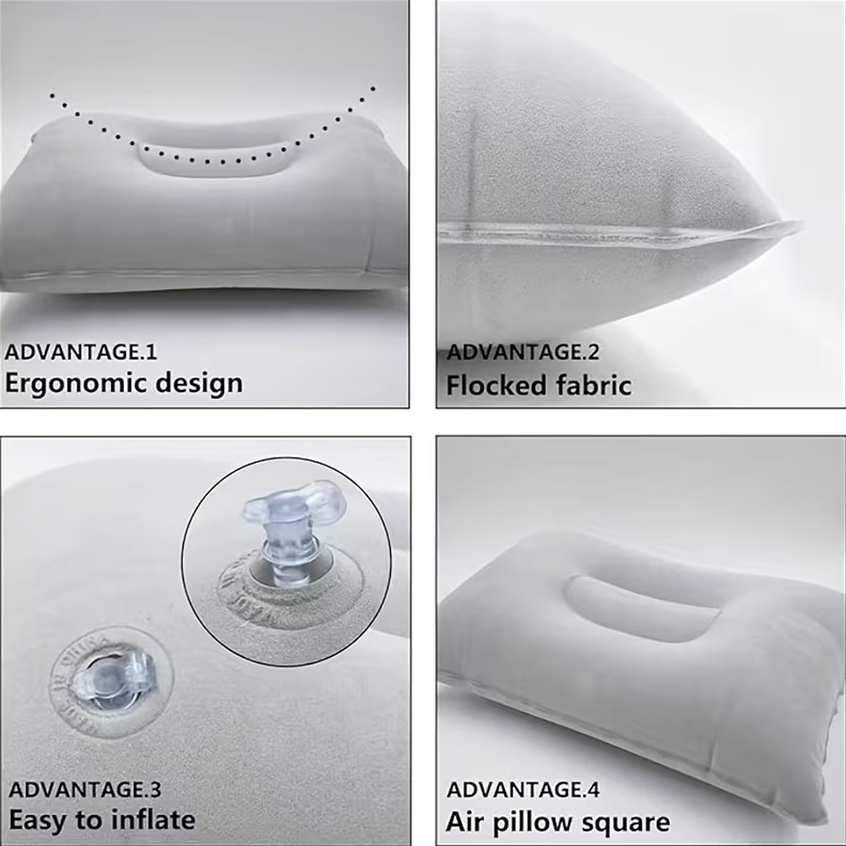 Inflatable Travel Pillow Set 2-Piece