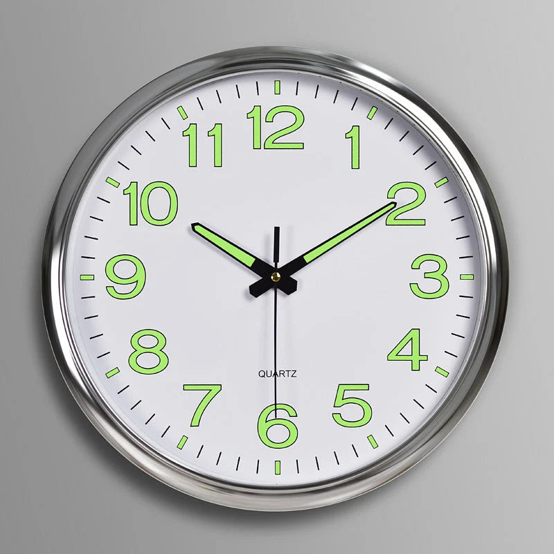 Glowing Wall Clock 30 cm – Silent