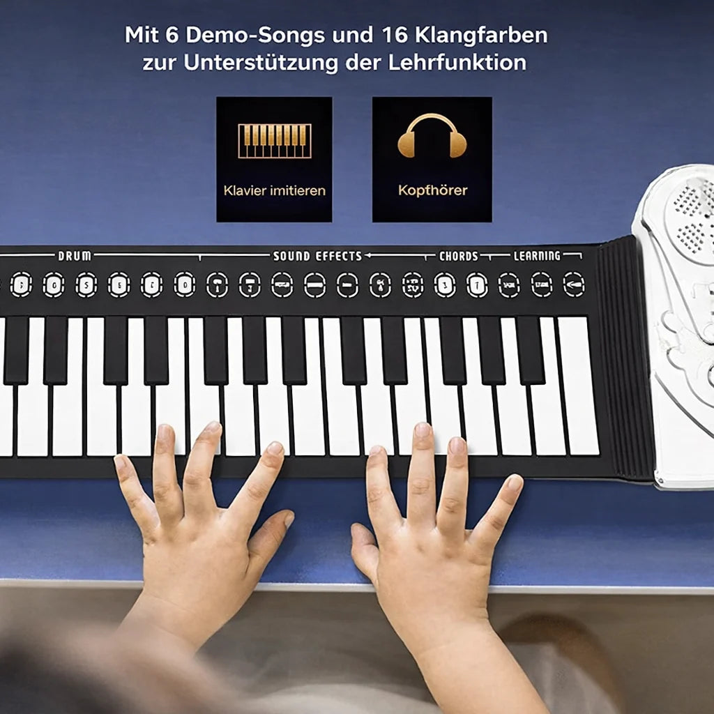 FlexiKeys™ Roll-Up Piano — Play Your Music Freely, Anywhere and Anytime