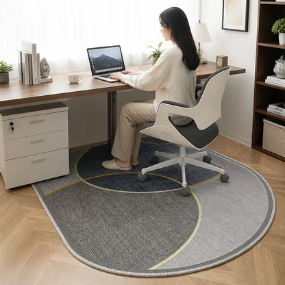 Crease-free, noise-reducing printed floor protection mat for office chairs