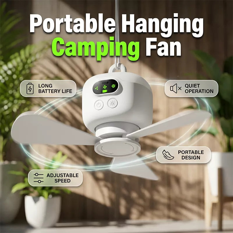 Rechargeable Ceiling Fan with LED