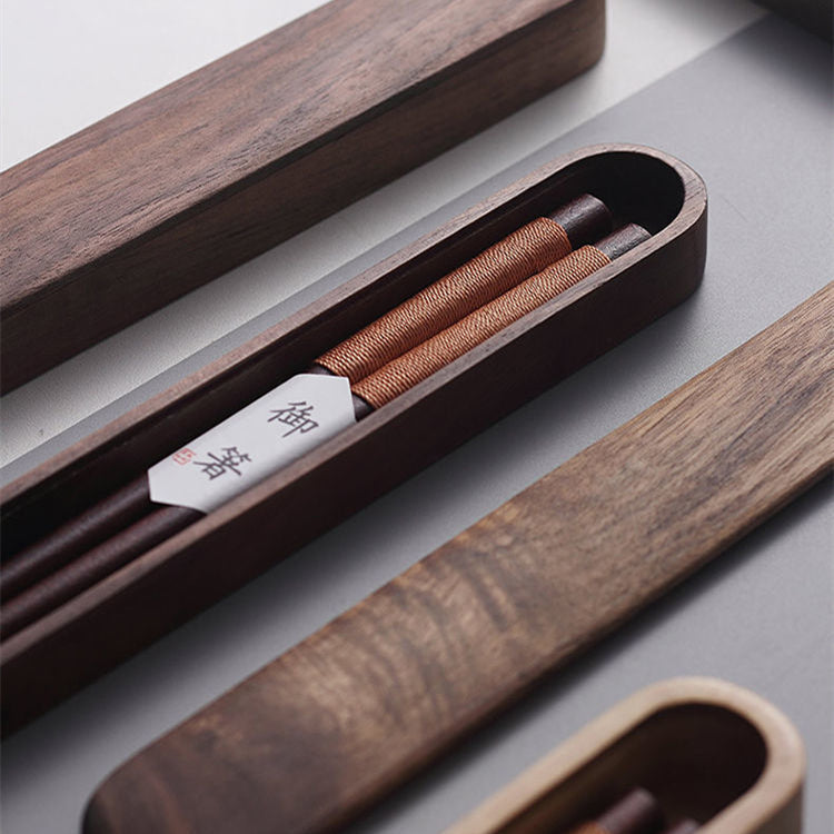 MASU Walnut Wood Chopsticks in Wooden Box