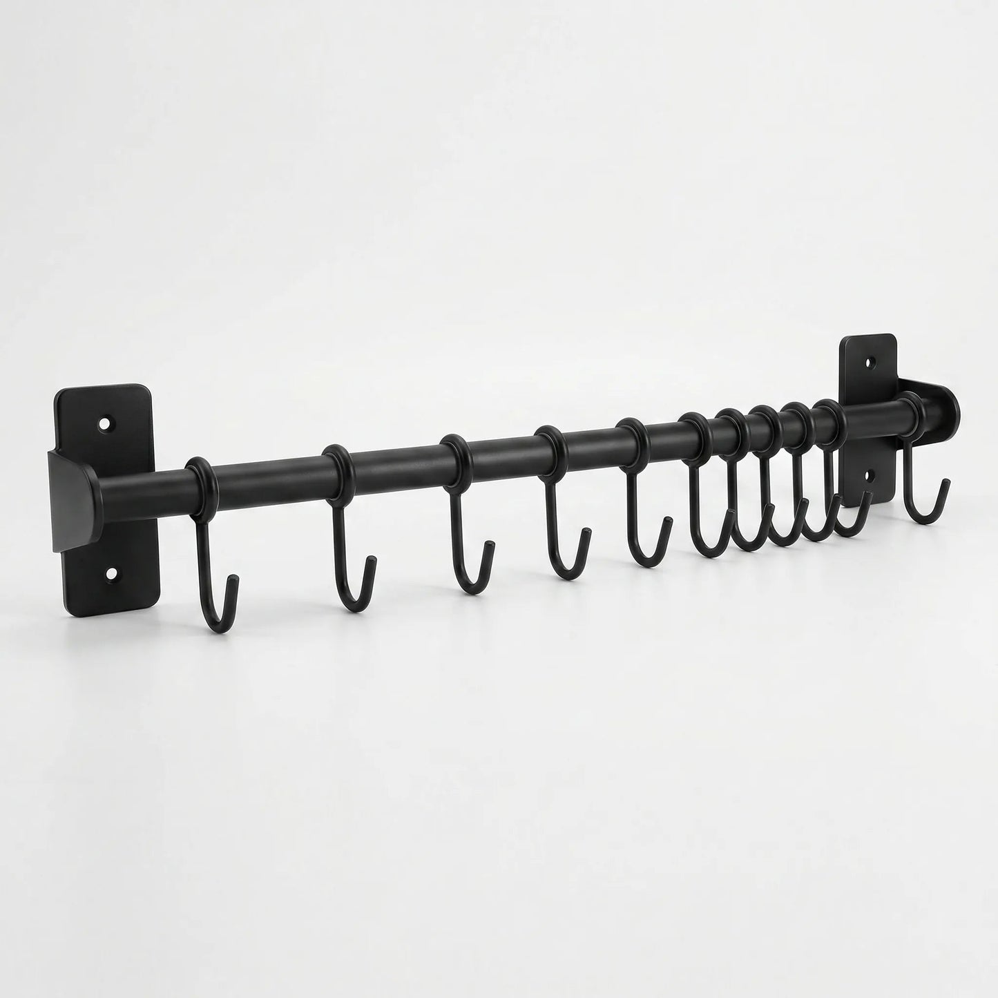Wall Rail Kitchen with S-Hooks and Lid Holder