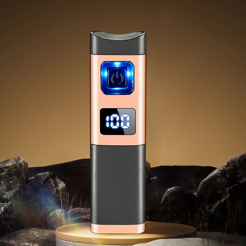 Lighter with LED Display and Triple Jet Flame