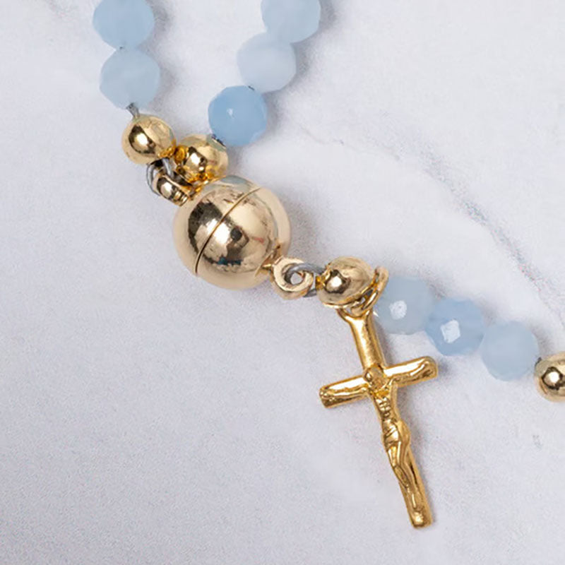 Handcrafted Pearl Prayer Bracelet with Magnetic Clasp