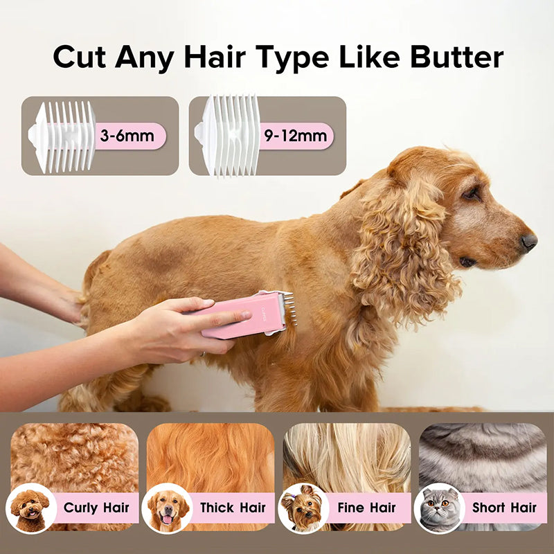 Wireless Pet Hair Clipper for Dogs & Cats