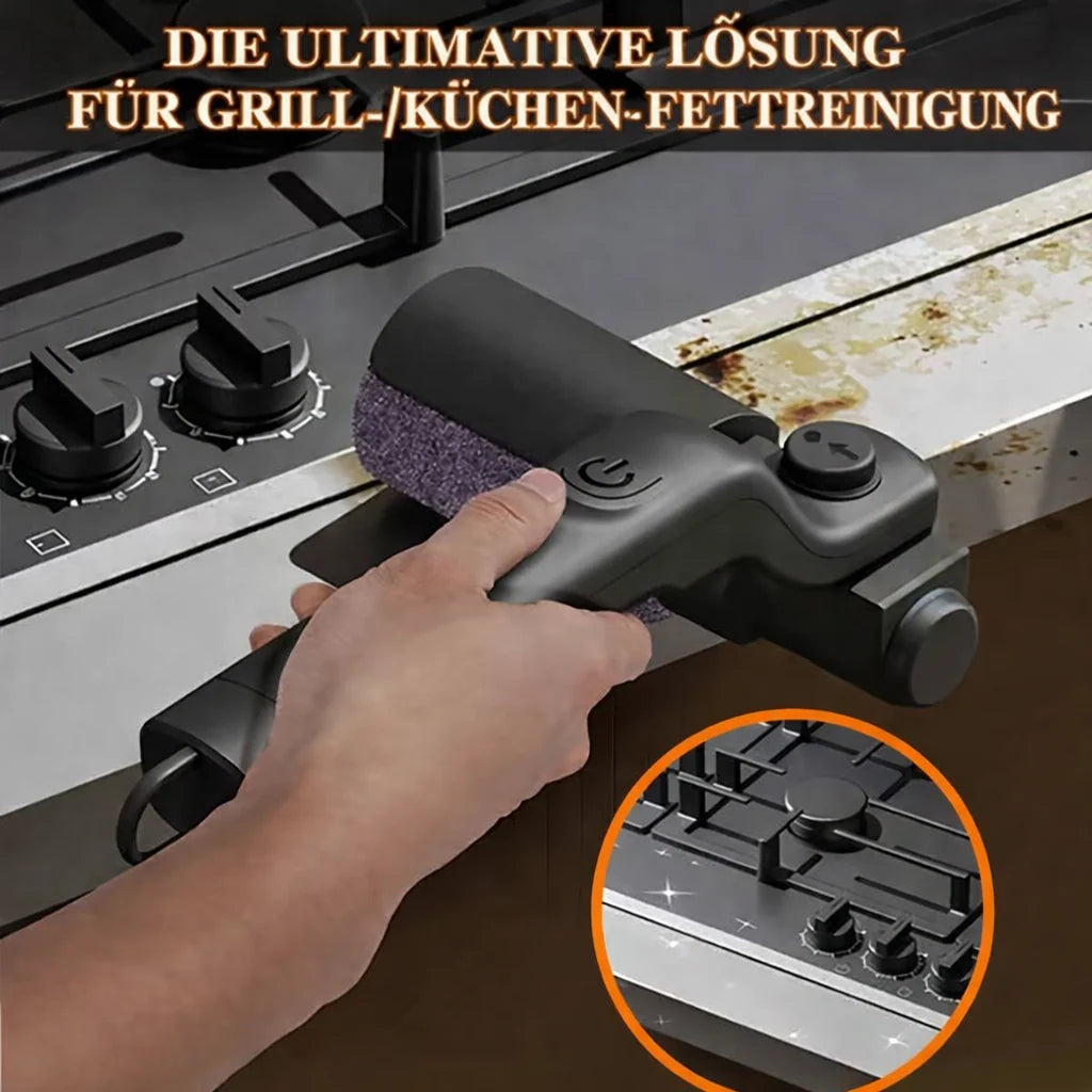 PowerBrush™ — Never scrub again, just relaxed, sparkling grills in minutes!