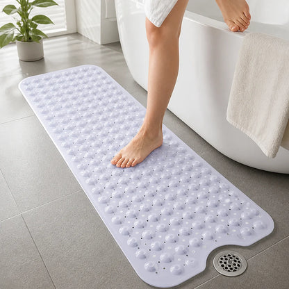 Extra Long Non-Slip Bath Mat (Suction Cups & Drain Holes)