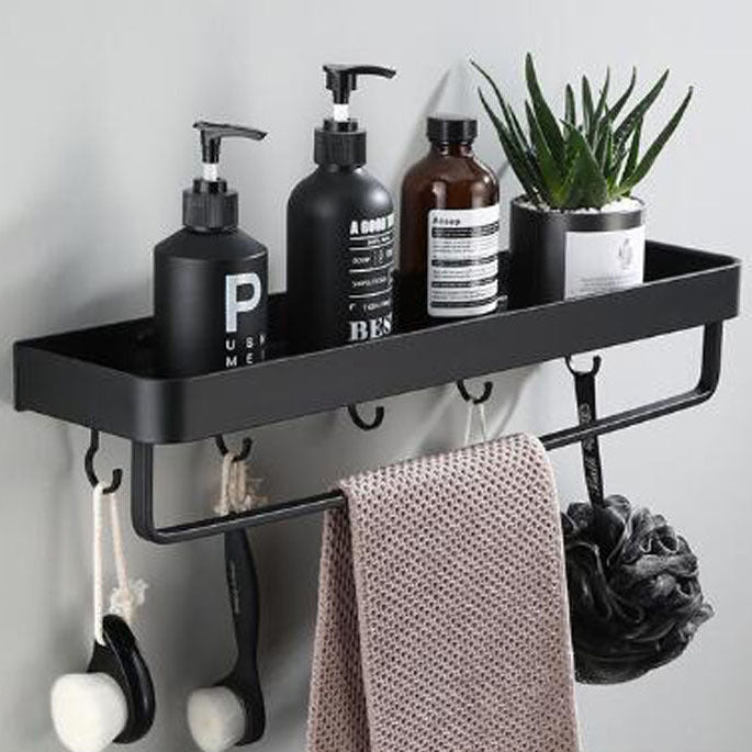 Kellan Wall-Mounted Bathroom Shelf Black