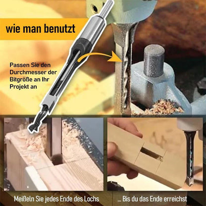 Square Hole Wood Drill Bit Set