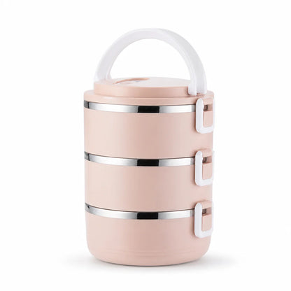 Stainless Steel Interior & Leak-Proof 3-Layer Lunch Box