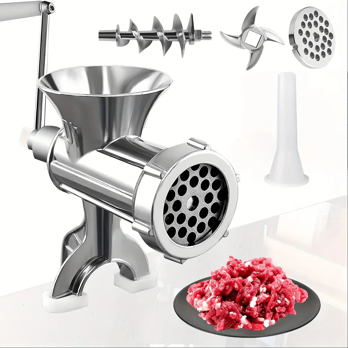 Manual Meat Grinder MeatMaster Pro with Table Mount