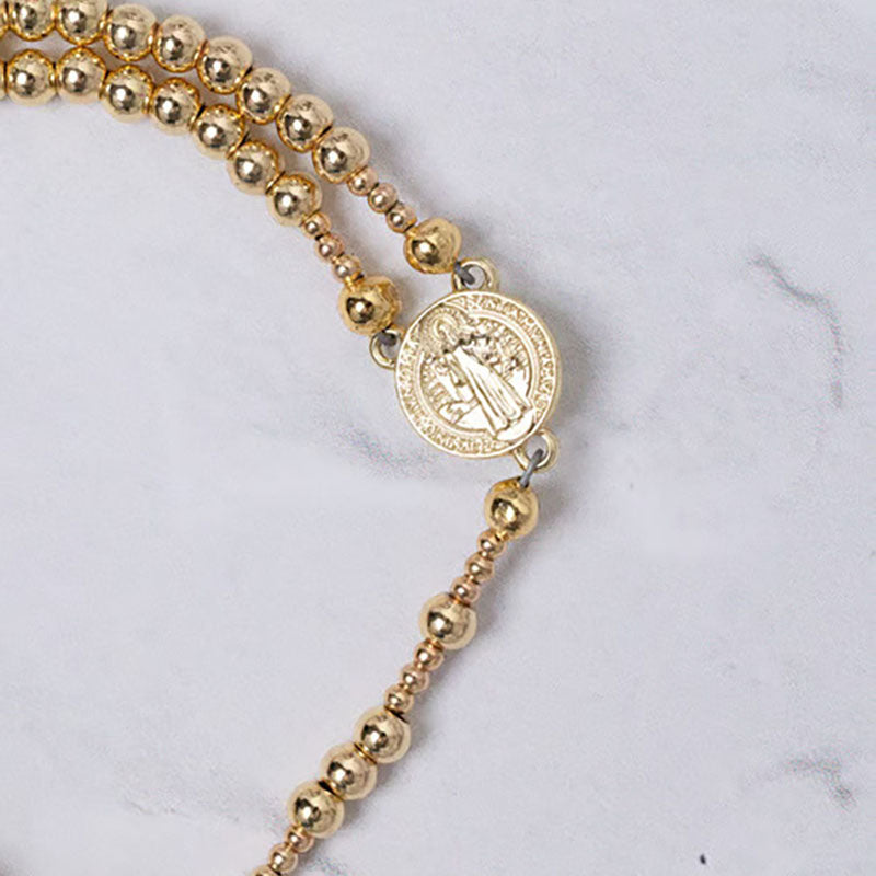 Handcrafted Pearl Prayer Bracelet with Magnetic Clasp