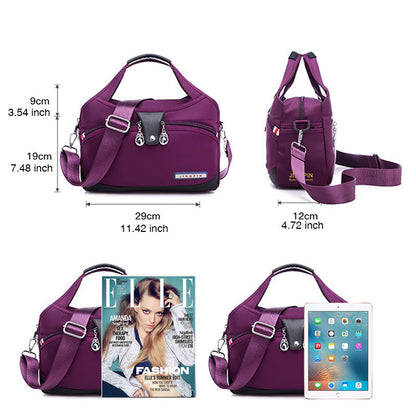 Nylon Crossbody Bag with Anti-Theft Protection
