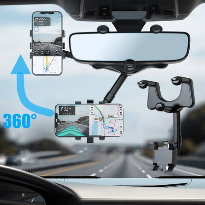 Car Phone Holder Rearview Mirror 360°